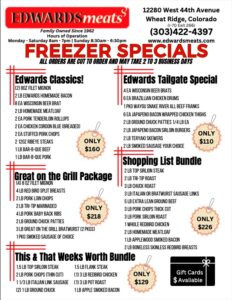 Edwards Meats Freezer Packages